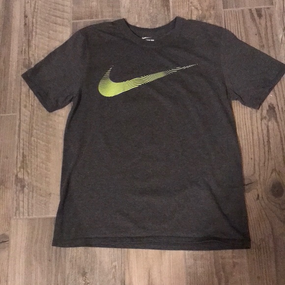 black lime green nike shirt